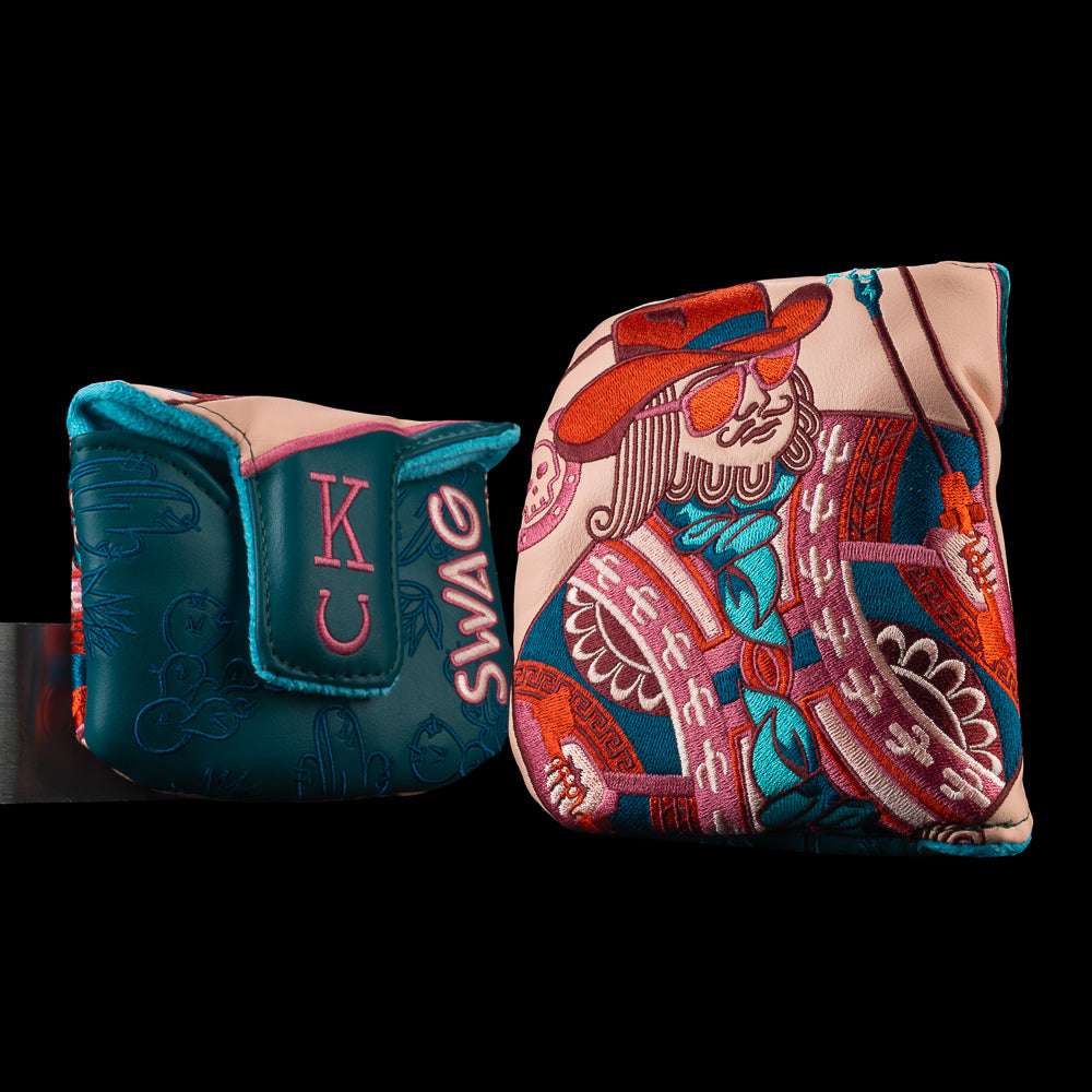 SWAG Golf Cowboy King mallet cover with Western inspired king graphic and rich color palette