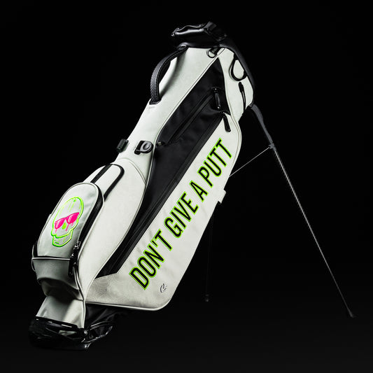 Swag Golf x Vessel white and black golf stand bag.