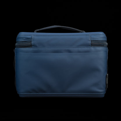 Rear view of the SWAG Golf x YETI Daytrip 9L insulated lunch box showcasing the clean navy design and top carry handle.
