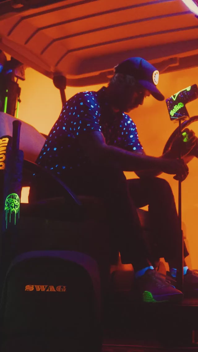 Load video: SWAG Golf. Too bold to blend In golf headcovers, putters, bags, apparel, accessories, and more.