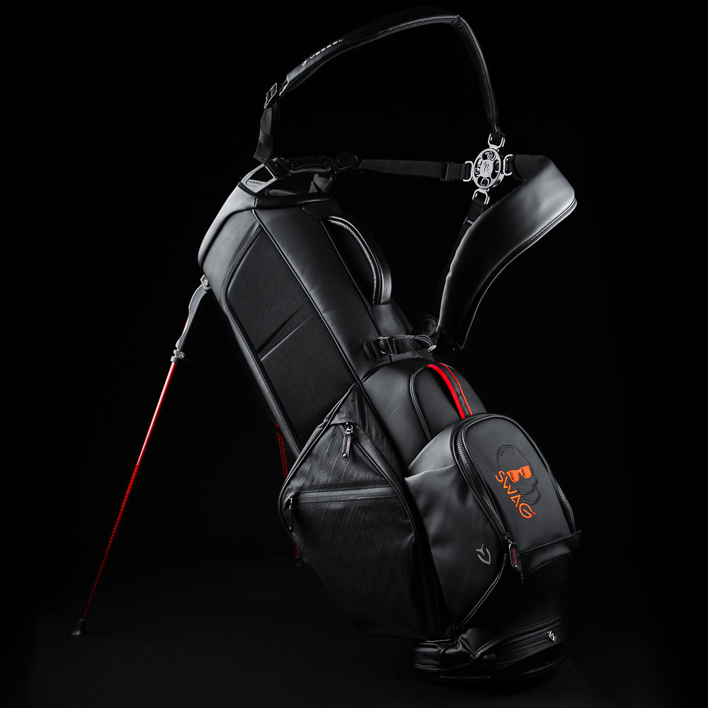 Red Carbon Swag Skull Stand Bag