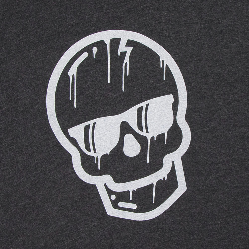 Charcoal Gray Dripping Skull Shirt