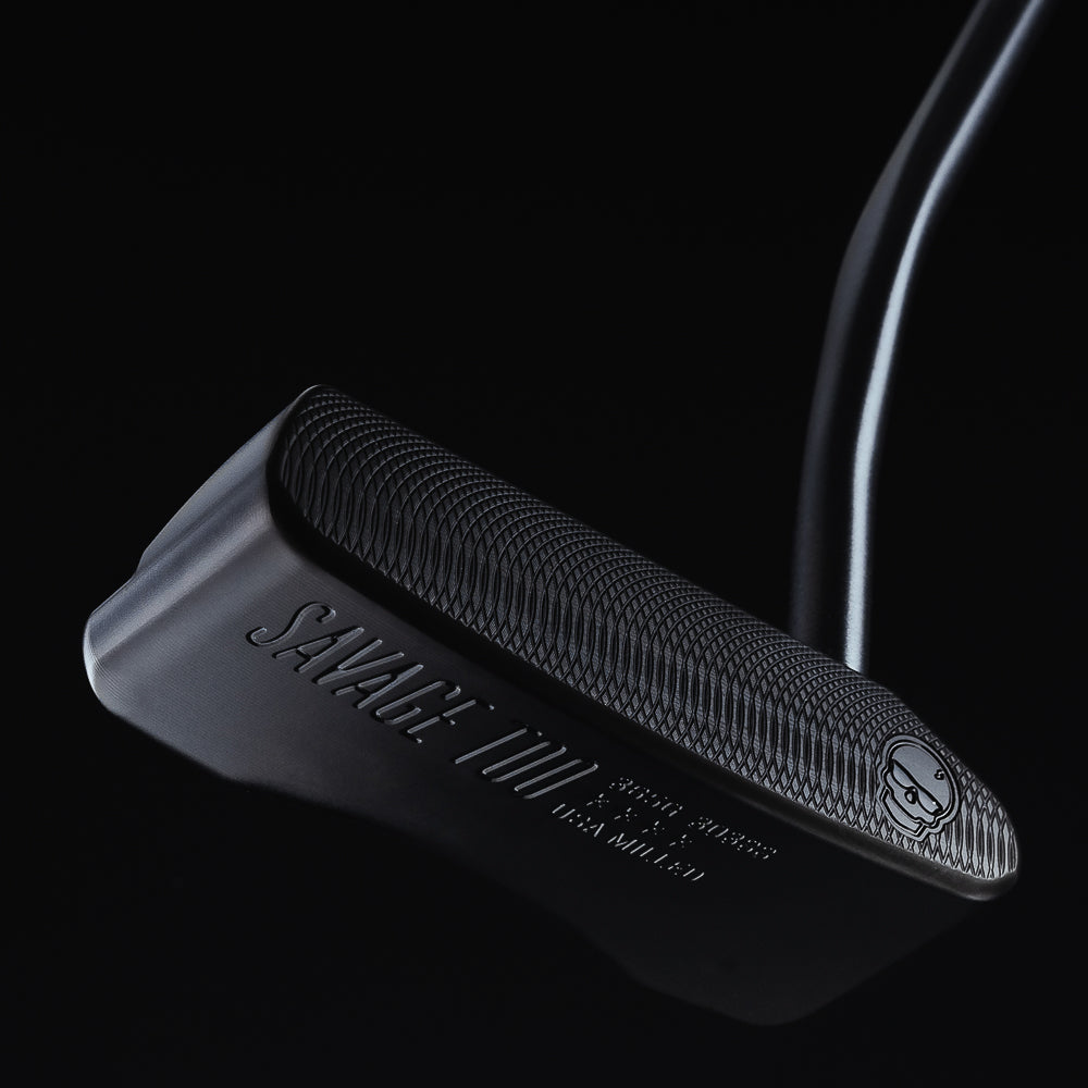 Savage Too hand-finished stainless steel black golf putter made in the USA.