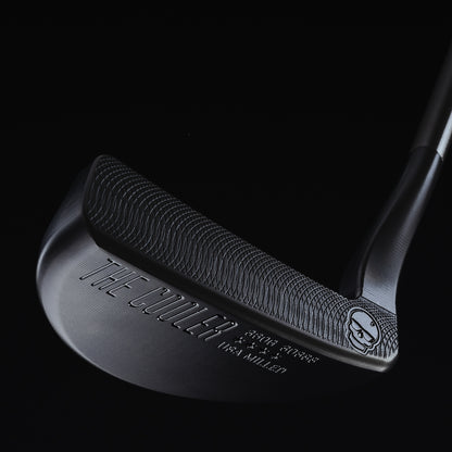 The Cooler hand-finished stainless steel black golf putter made in the USA.