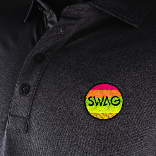 G/FORE Charcoal Circle Swag Polo