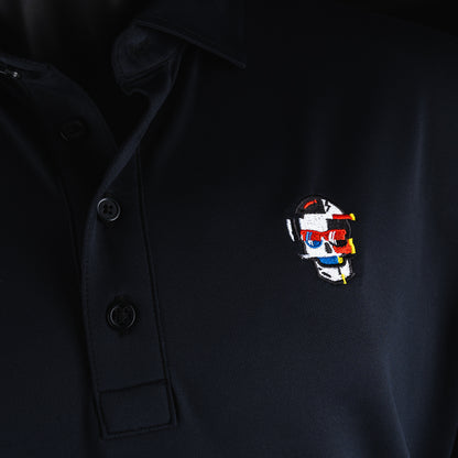 G/FORE Onyx Glitch Skull Polo