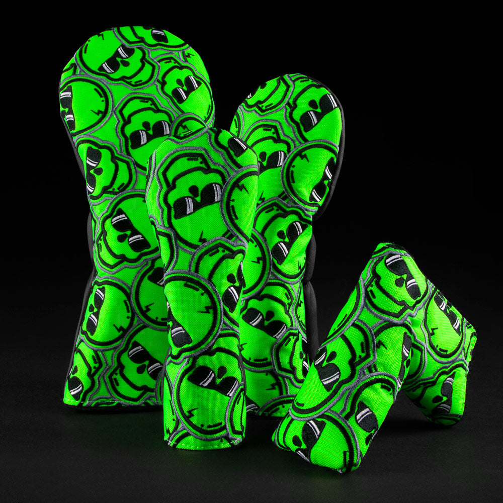 Green Stacked Skulls Cover Set