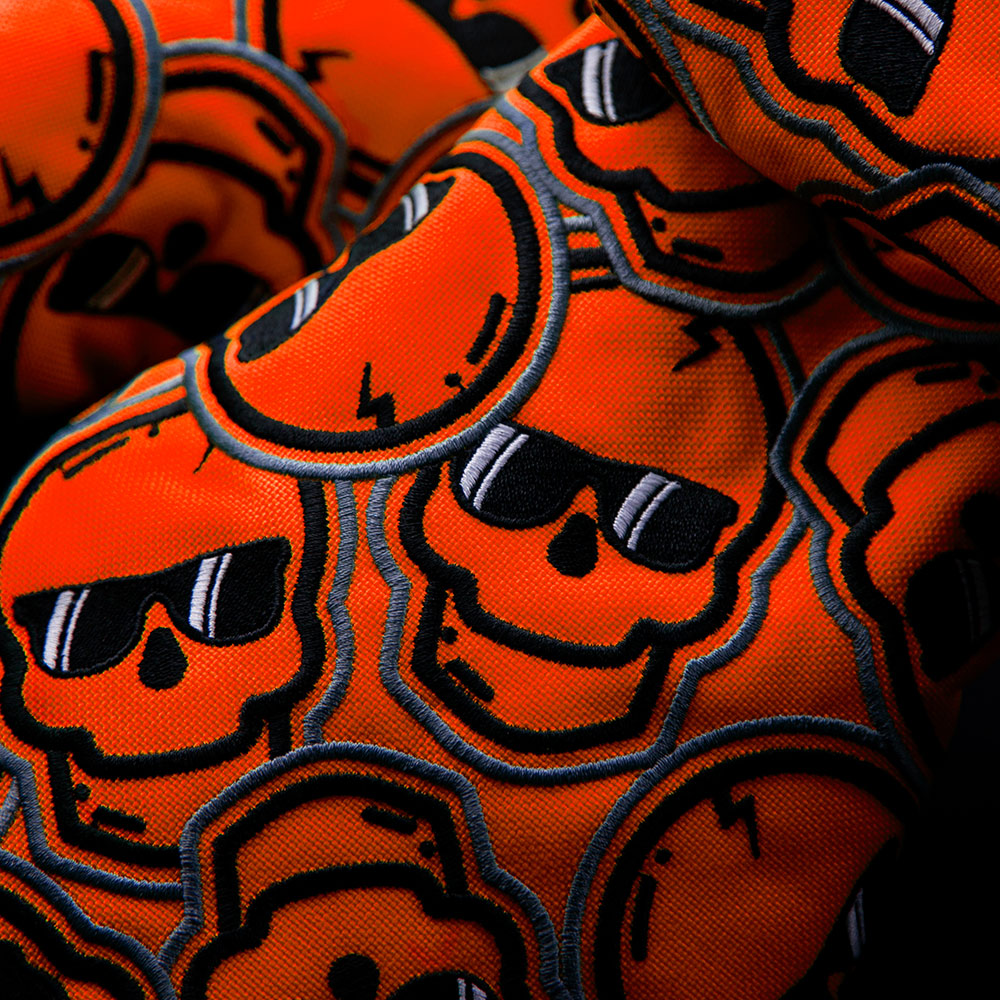 Orange Stacked Skulls Cover Set