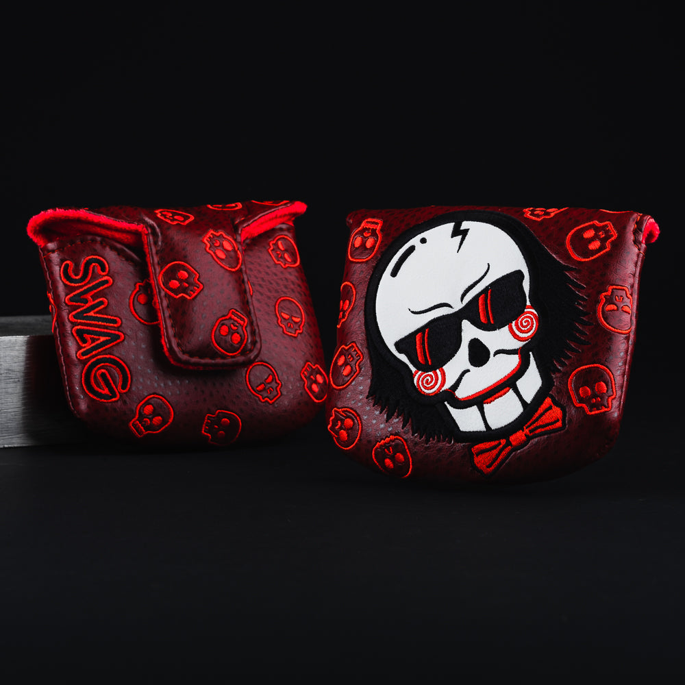 I Want To Play A Mallet Special red halloween themed golf club head cover made in the USA.