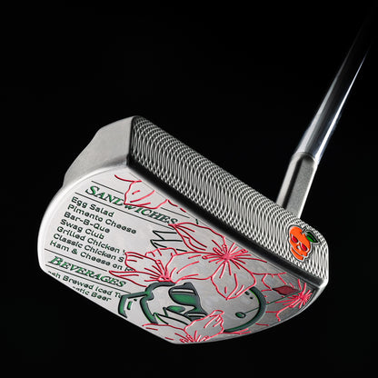 The Menu Boss masters themed premium milled stainless steel mallet golf putter made in the USA.