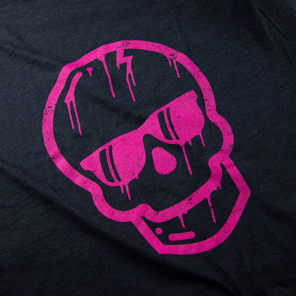 Pink Dripping Skull Shirt