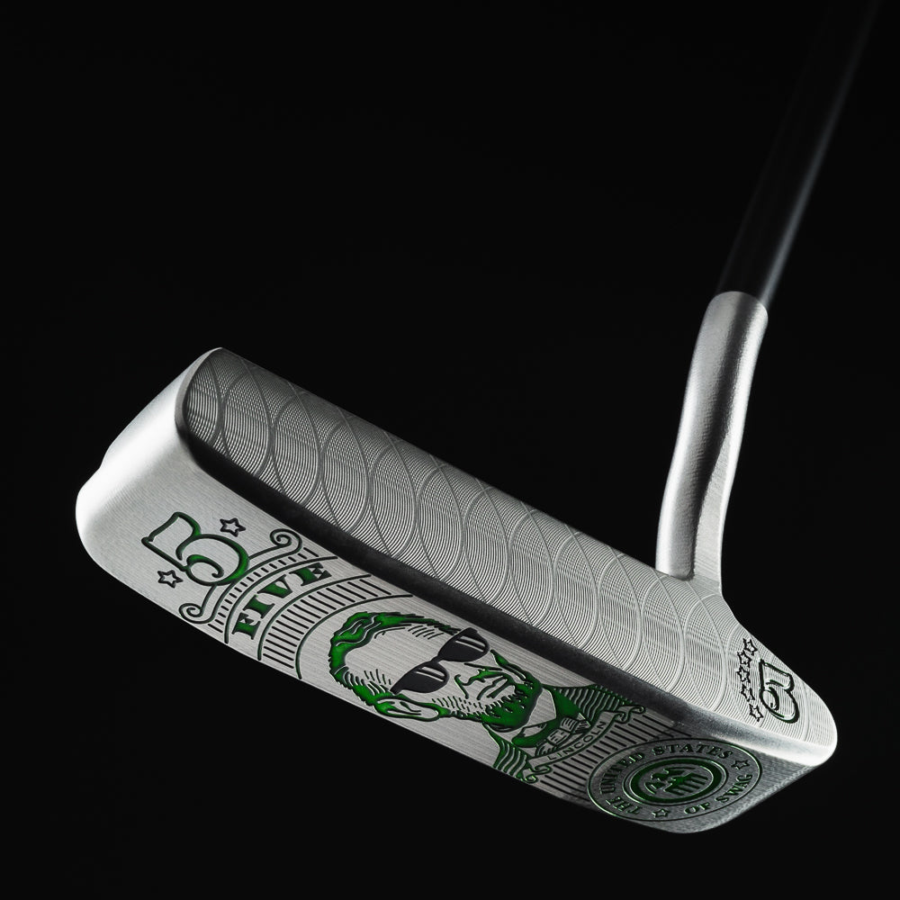 The Lincoln Suave Too 303 stainless steel blade golf putter designed and made in the USA.