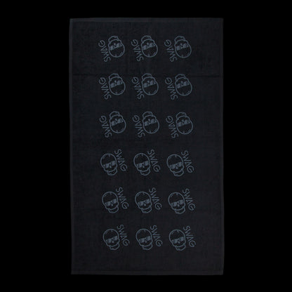 Skull Pattern Dark Towel