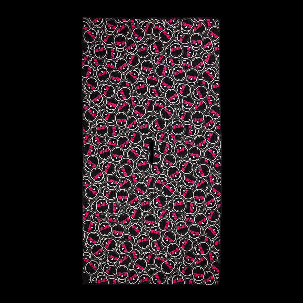 Pink Stacked Skull Towel