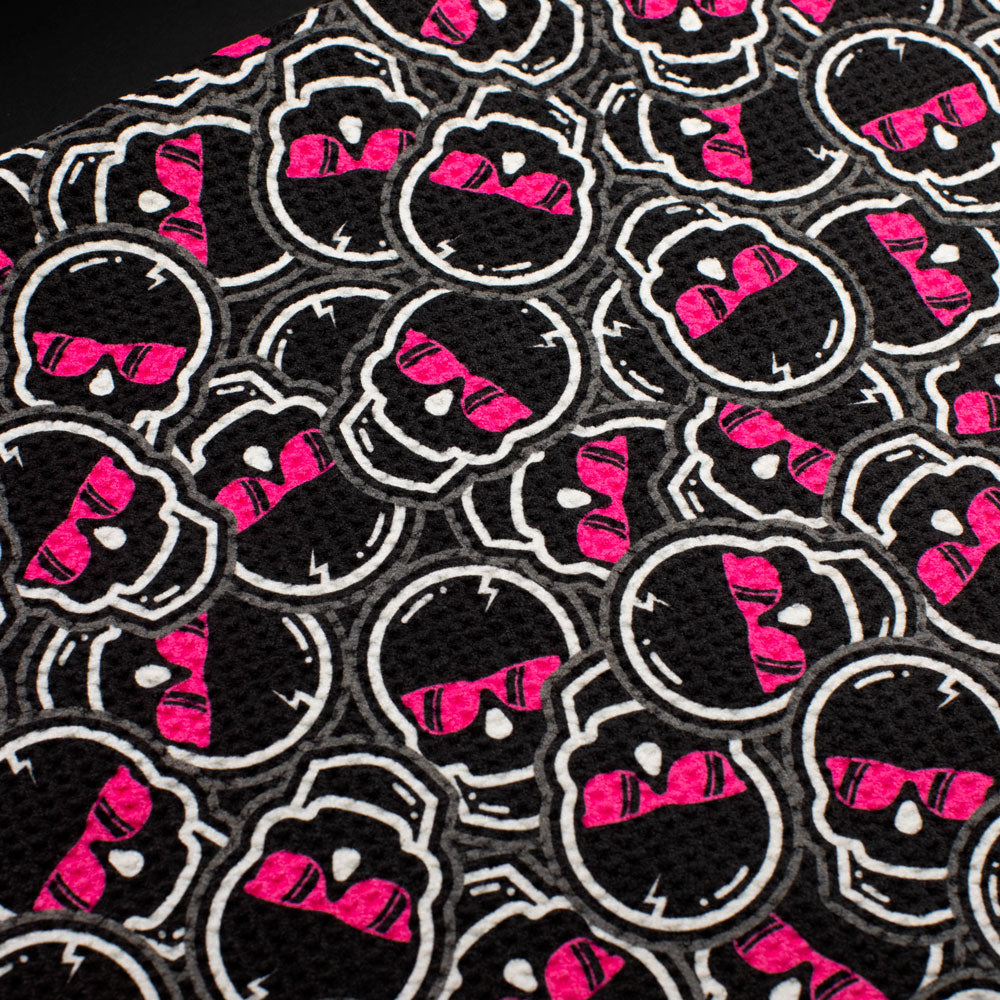Pink Stacked Skull Towel
