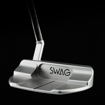 The Boss precision milled 303 stainless steel mallet putter golf club made in the USA.