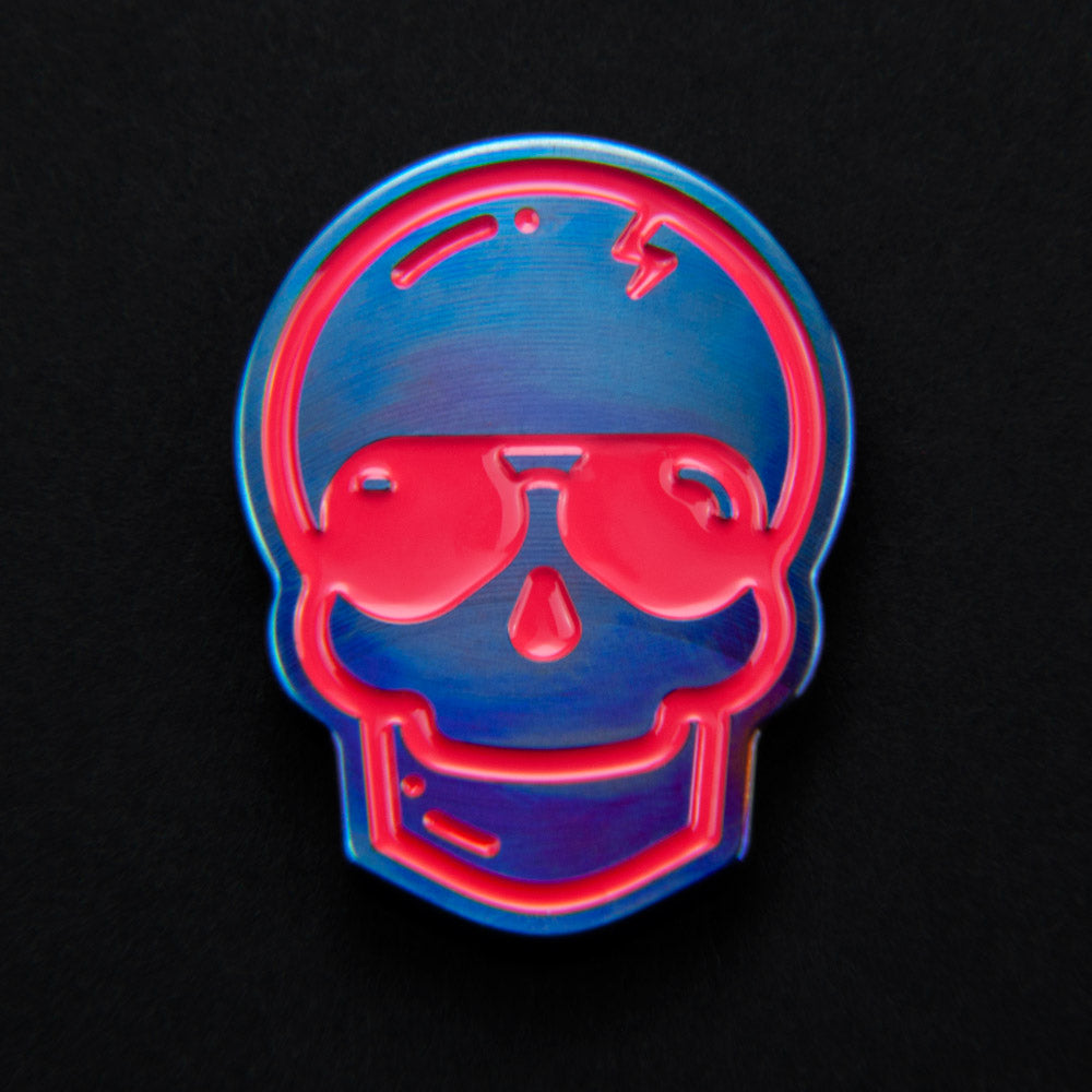 Hyper Blue Titanium Skull Marker