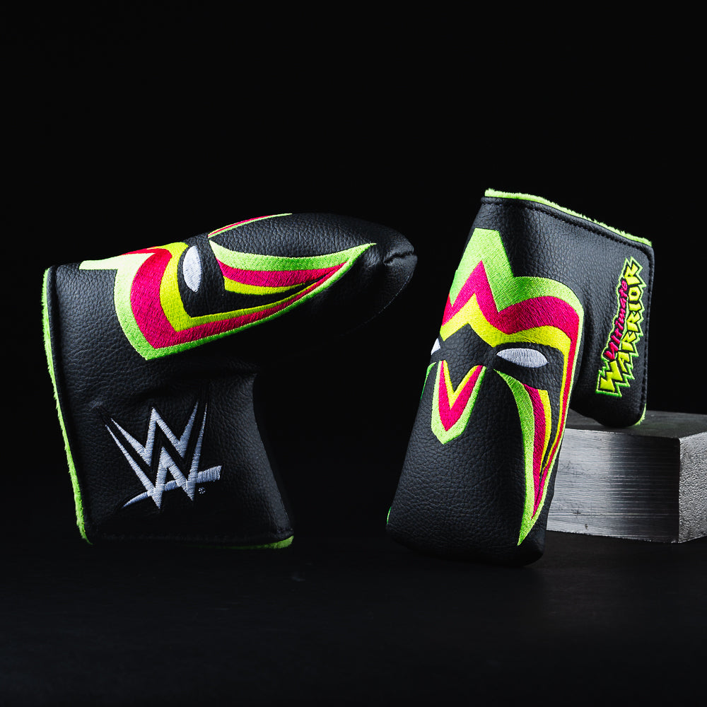 WWE Ultimate Warrior black blade putter golf club head cover made in the USA.