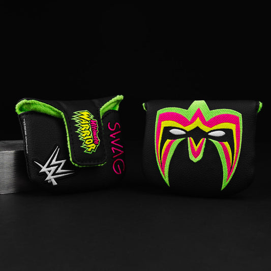 WWE Ultimate Warrior mallet putter golf club head cover made in the USA.
