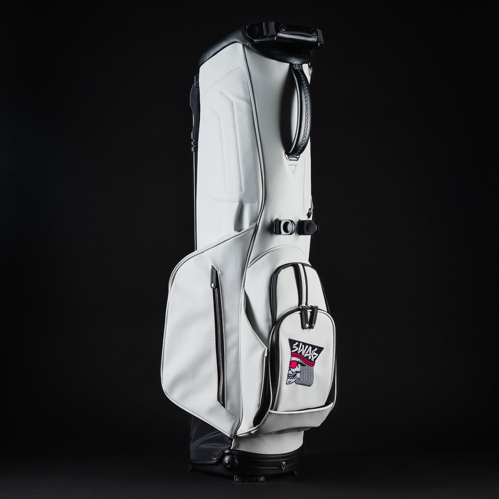 Swag x Vessel skeleton King white golf club stand bag.