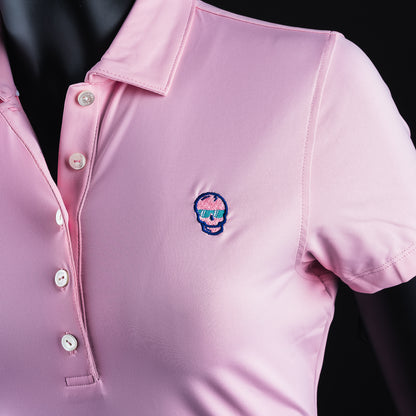 Women's Pink Skull Polo