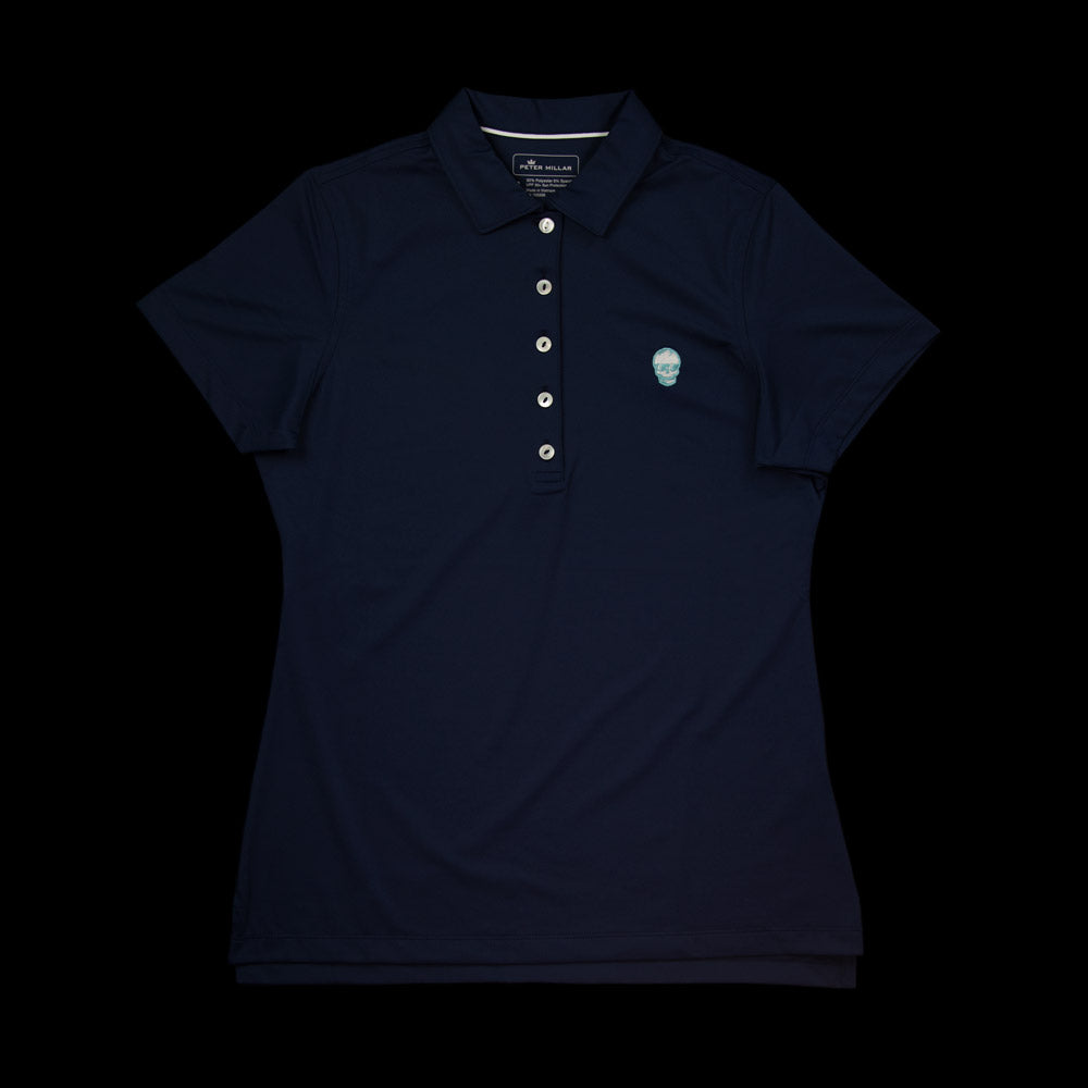 Women's Navy Tiffany Skull Polo