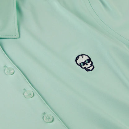 Women's Seafoam Skull Polo