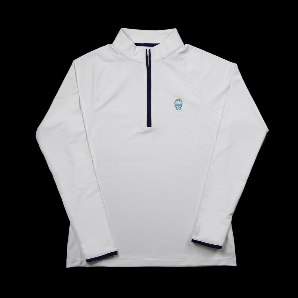 Women's White 1/4 Zip Pullover