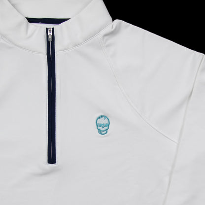 Women's White 1/4 Zip Pullover